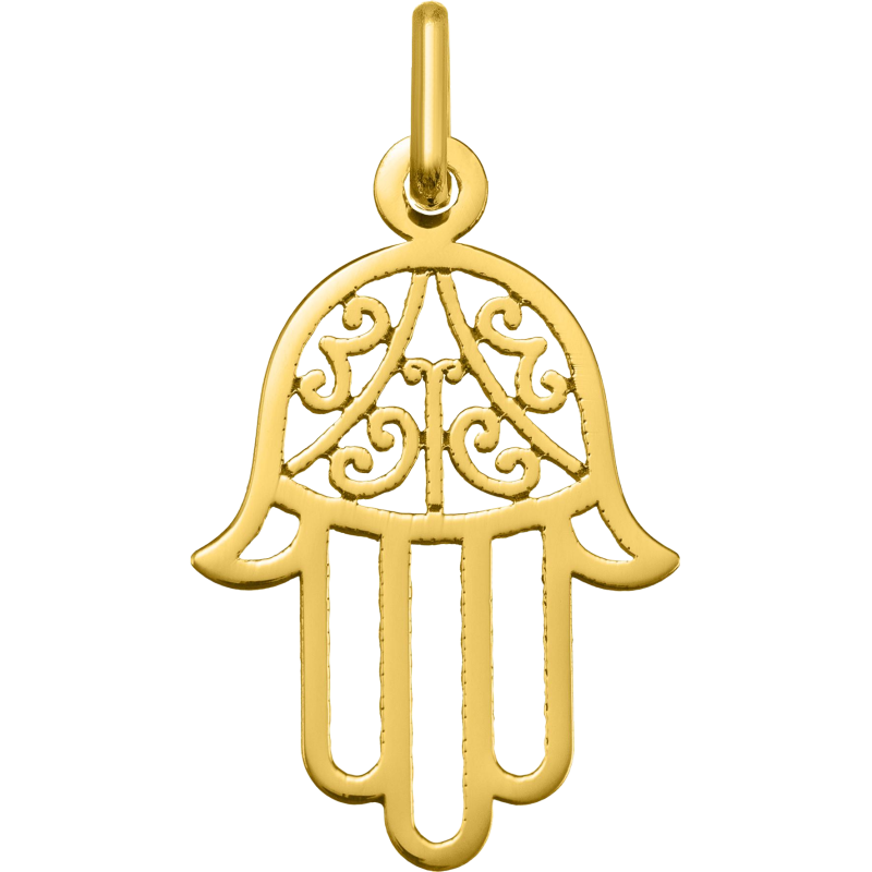 Pendentif Main de Fatma ajourée en Or 9 Carats