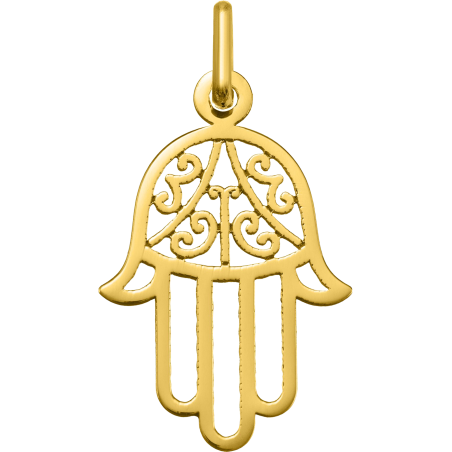Pendentif Main de Fatma ajourée en Or 9 Carats