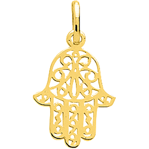 Pendentif Main de Fatma ajourée en Or 9 Carats