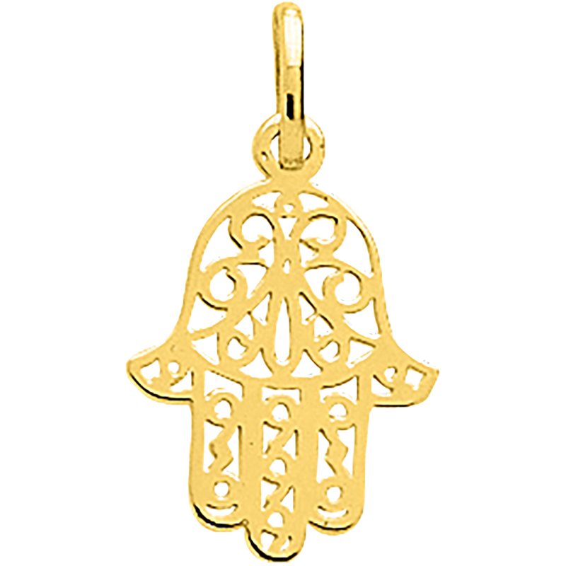 Pendentif Main de Fatma ajourée en Or 9 Carats