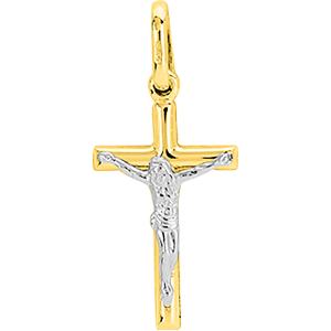 Croix ornée du Christ 15x25mm Or 18 Carats