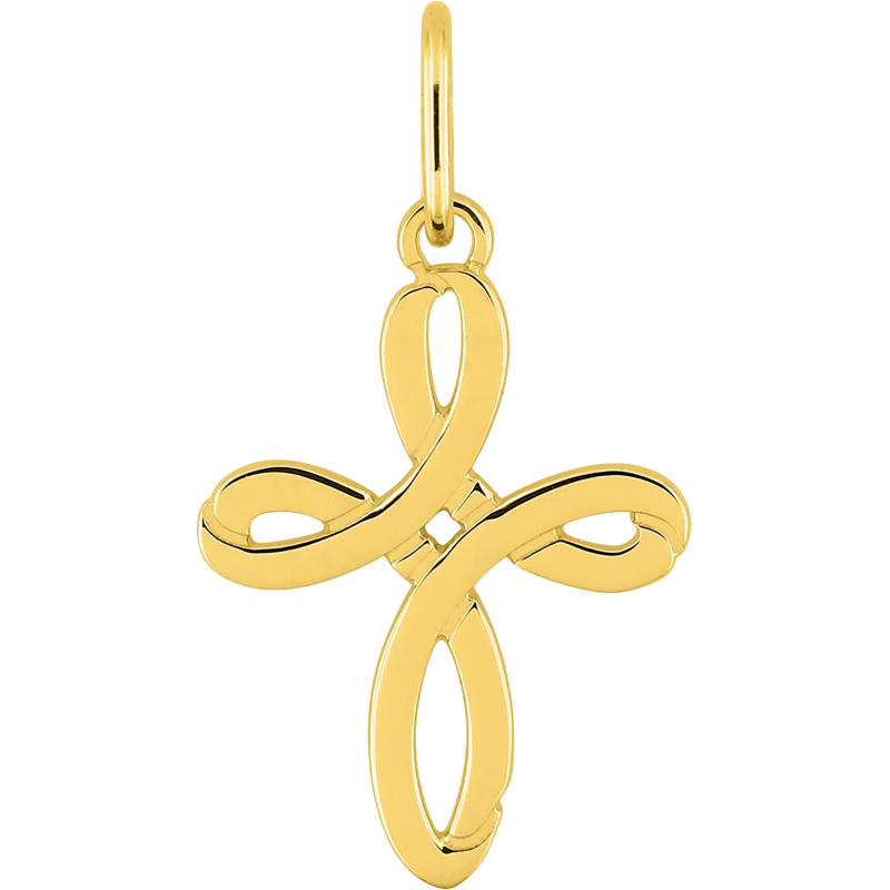 Croix ornée du Christ 15x25mm Or 18 Carats