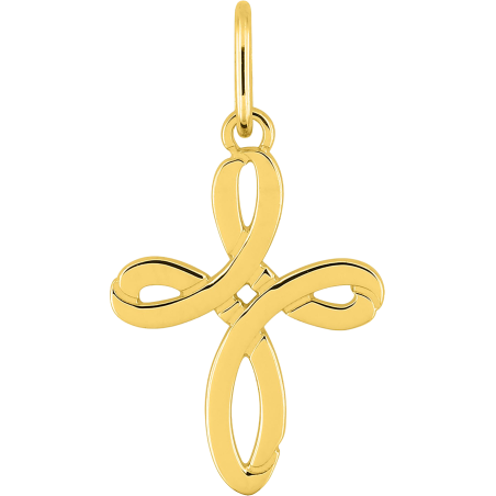 Croix ornée du Christ 15x25mm Or 18 Carats