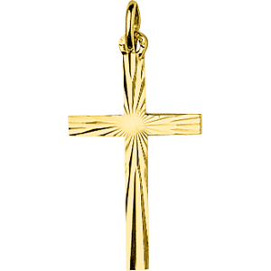 Croix ornée du Christ 15x25mm Or 18 Carats