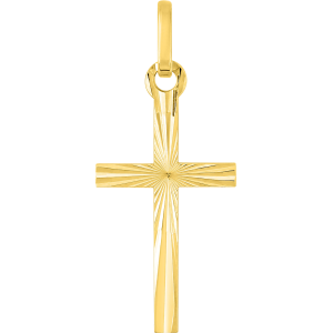 Croix ornée du Christ 15x25mm Or 18 Carats