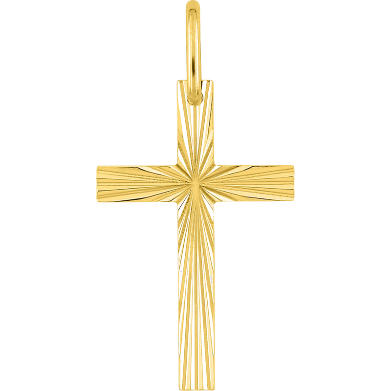 Croix ornée du Christ 15x25mm Or 18 Carats