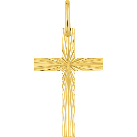 Croix ornée du Christ 15x25mm Or 18 Carats