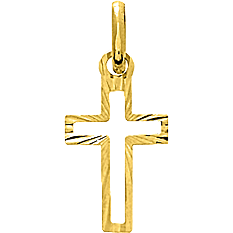 Croix ornée du Christ 15x25mm Or 18 Carats