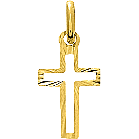 Croix ornée du Christ 15x25mm Or 18 Carats