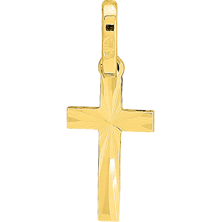 Croix ornée du Christ 15x25mm Or 18 Carats