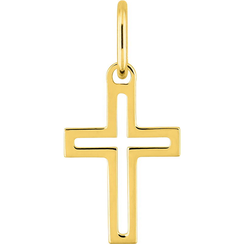 Croix ornée du Christ 15x25mm Or 18 Carats