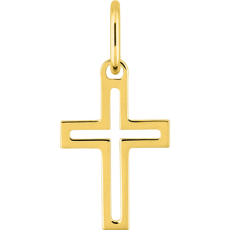 Croix ornée du Christ 15x25mm Or 18 Carats