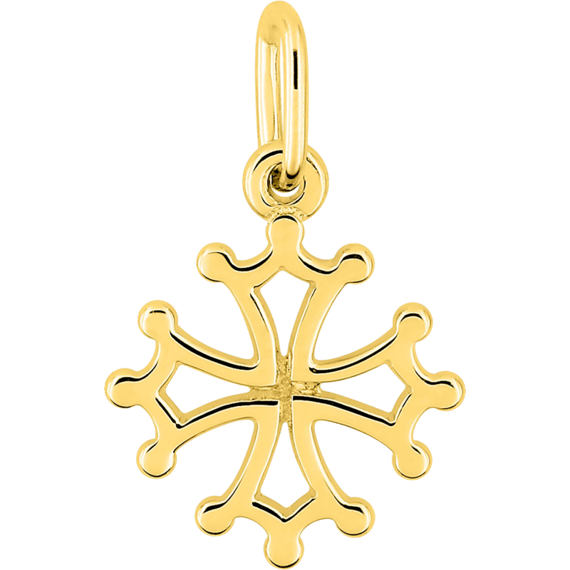 Croix ornée du Christ 15x25mm Or 18 Carats