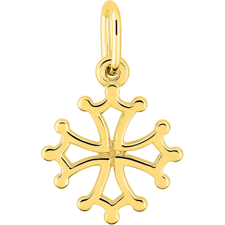 Croix ornée du Christ 15x25mm Or 18 Carats